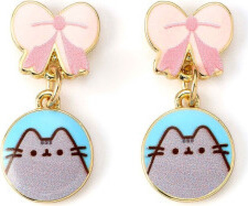 Pusheen Drop øredobber Rosa sløyfer