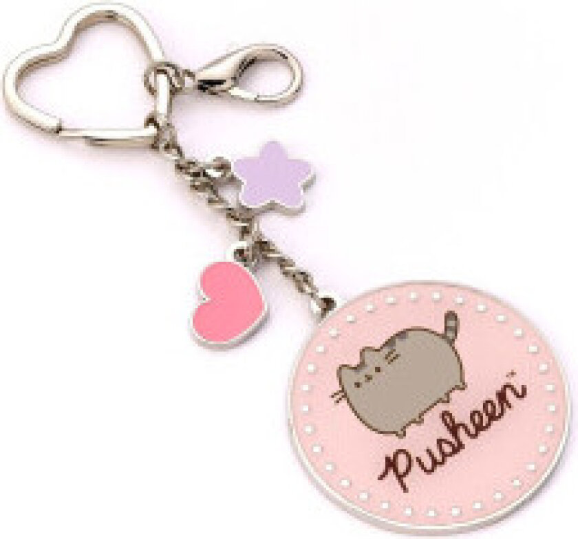 Pusheen nøkkelring rosa navn