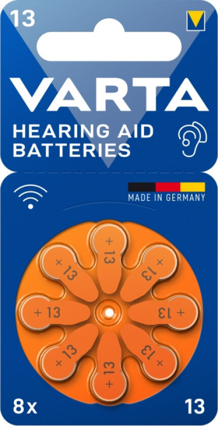 Høreapparatbatteri 13 / A13 / PR48 8-pak