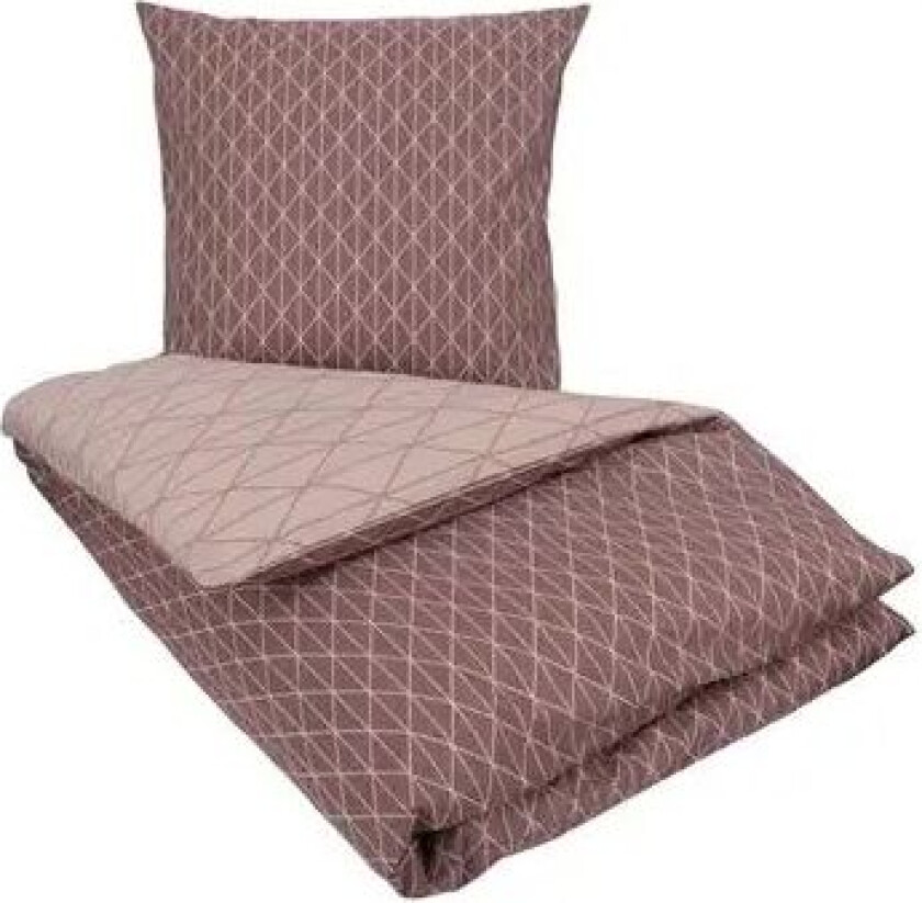 Dobbeldyne sengesett - 200x220 cm - 100% bomull - Harlequin peach -