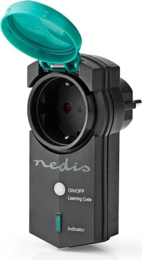 Bilde av RF-Kontakt   Mesh / 433 MHz   IP44   3680 W   Jordet kontakt / Type F (CEE 7/7)   -20 - 50 °C   Grøn / Sort