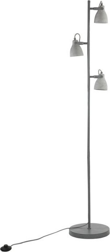 Gulvlampe 3 lys grå betong 165 cm Industriell