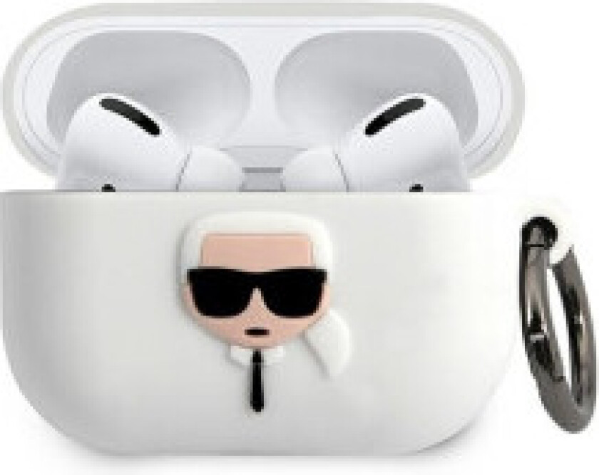 Karl Lagerfeld KLACAPSILGLWH AirPods Pro deksel biły/hvit Silikon Ikonik