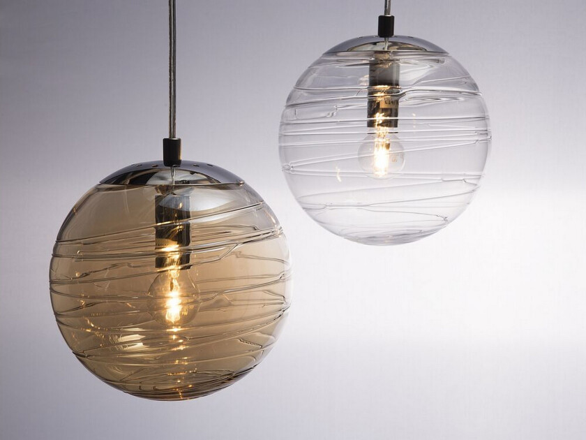 Pendellampe Tonet glass gull Moderne globe taklampe
