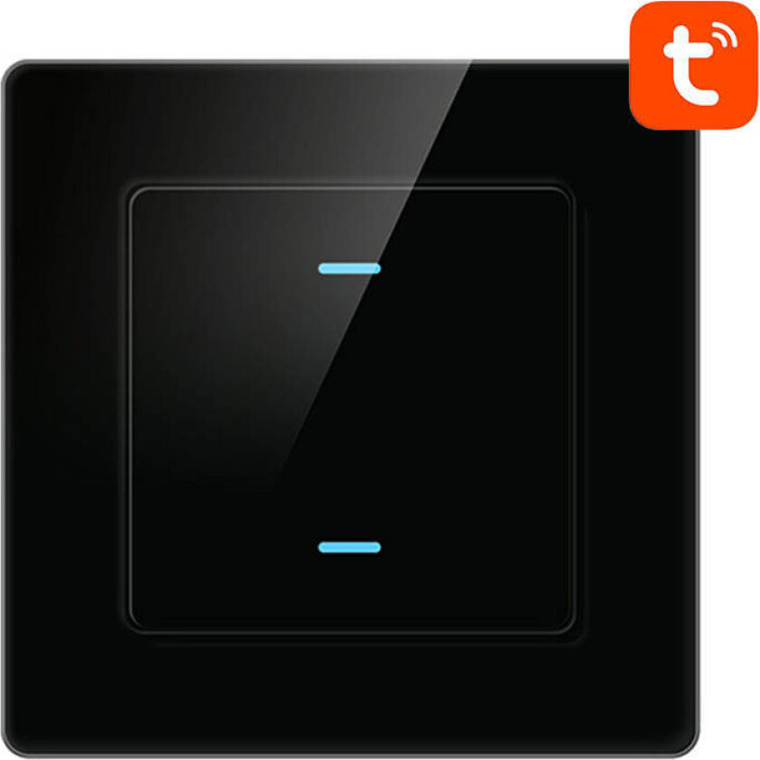 N-TS10-B2 Dual Touch WiFi lysbryter TUYA (svart)