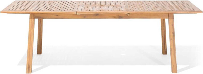 Bilde av Hagebord lyst akasietre 180/240 x 100 cm uttrekkbart parasollhull