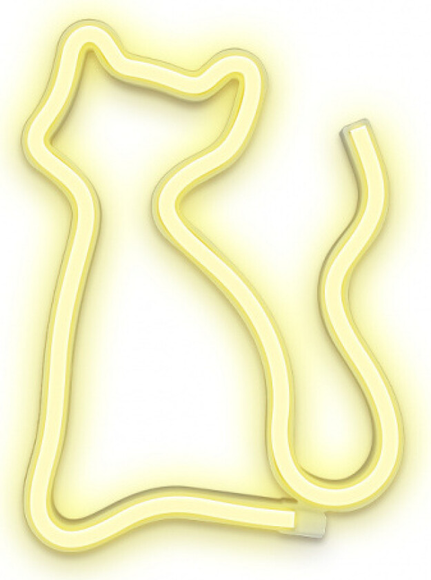 Neon LED Light Cat, battery + USB FLNEO3, Warm white