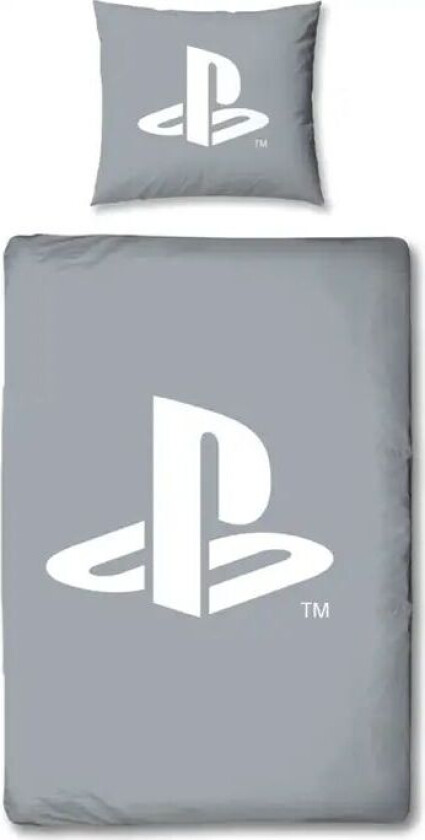 Playstation sengetøy - 140x200cm - PS 5 sengesett - 2 i 1 design - 100% bomull