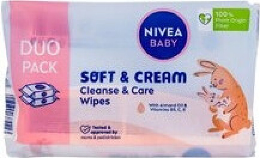 Nivea - Baby Soft & Cream Cleanse & Care Wipes - For Kids, 57 pc