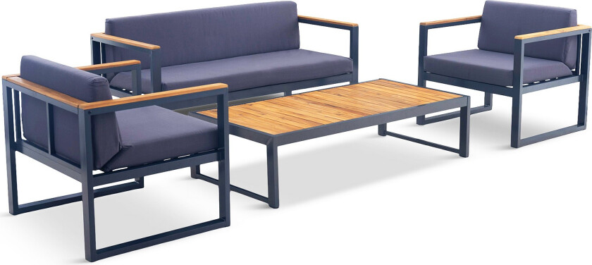 Stilren loungesett i oljet akasie - Dalarö