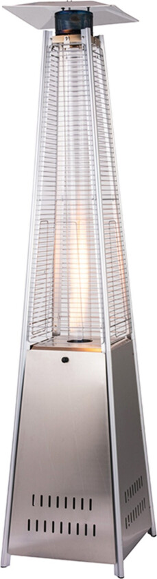 Gassdrevet terrassevarmer 13 kW Pyramidformet Rustfritt stål