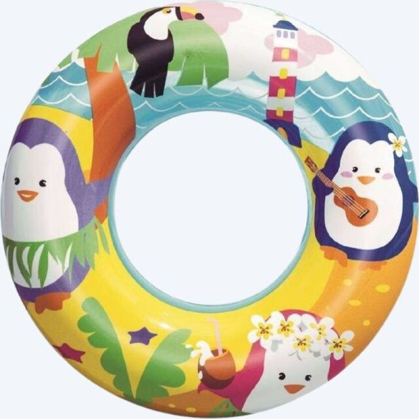 Bilde av 36113 basseng & strand flyte-flåte Blå, Oransje, Gult Mønster Vinyl Badering