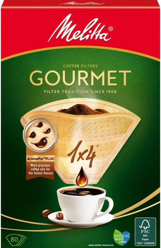 Bilde av Kaffefilter Gourmet 1X4 Oblekt