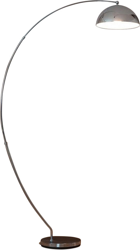 Gulvlampe Sølv Metall 188H cm Bue Ben Chrome Moderne