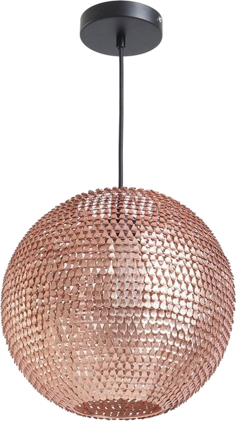 Pendellampe Kobber Metall 30 cm Kule Glitrende Skalaer