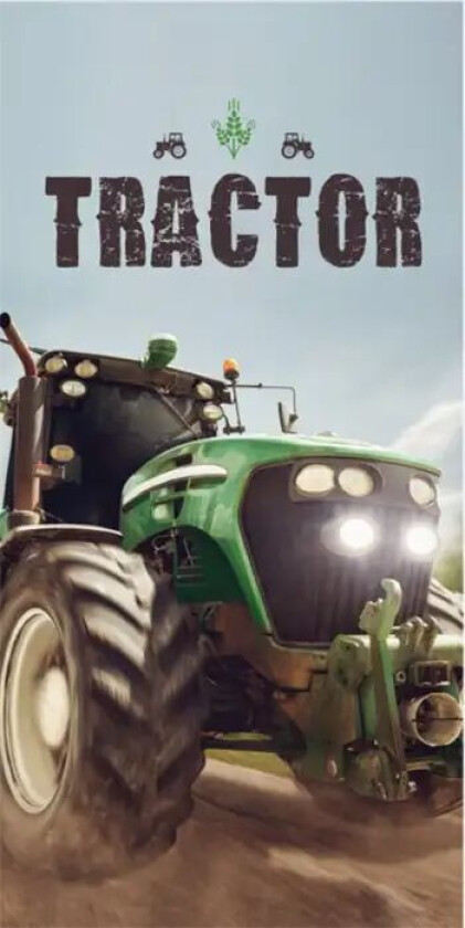 Badehåndkle - Traktor - 70x140cm – Lekker og myk kvalitet