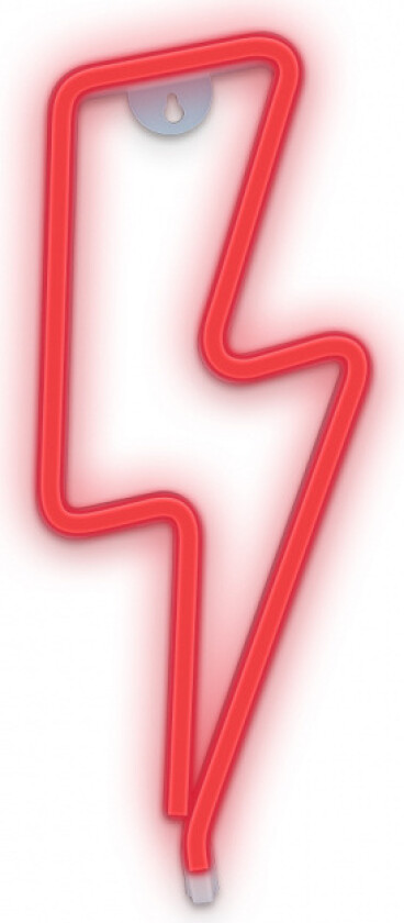 Neon LED Light Bolt, battery + USB FLNEO6, Red