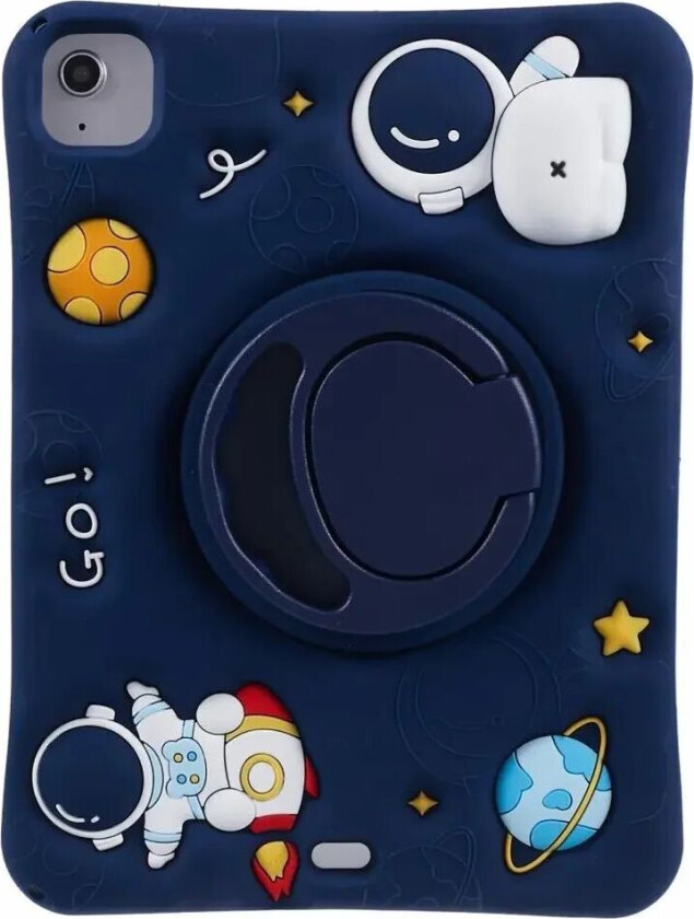 iPad Air (2022 / 2020) Barne Deksel - Astronaut Deksel m. Stativ & Skulderstropp - Mørke Blå