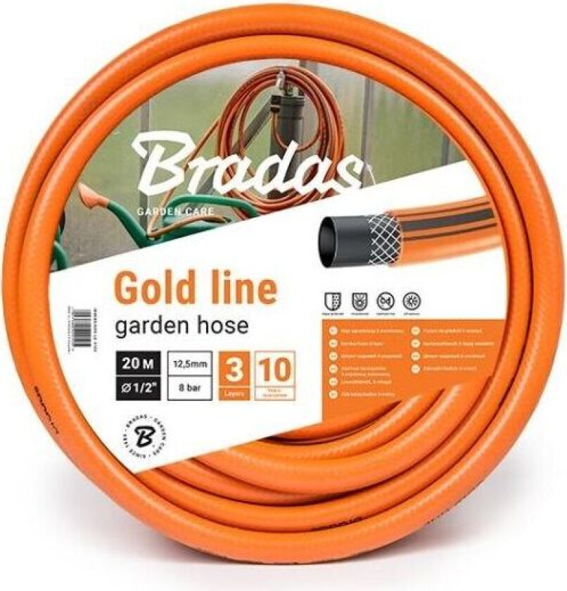 BRADAS Hageslange GOLD LINE 1/2" - 30m