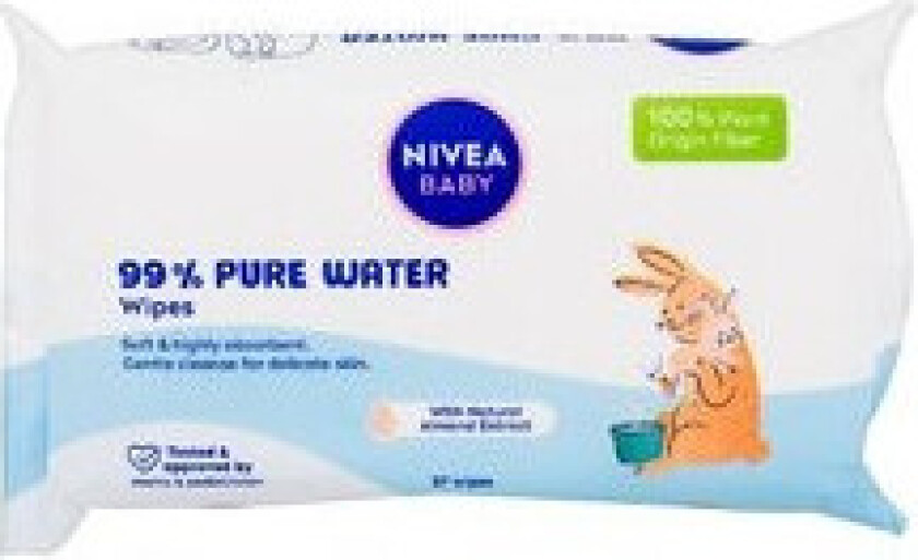 Nivea - Baby 99% Pure Water Wipes - For Kids, 57 pc