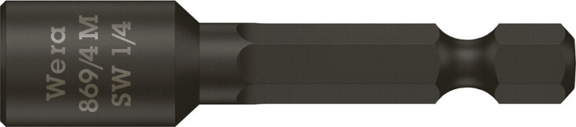 05060429001, 1 stykker, Sekskantet, 25,4 / 4 mm (1 / 4"), 1/4", Sort, 50 mm