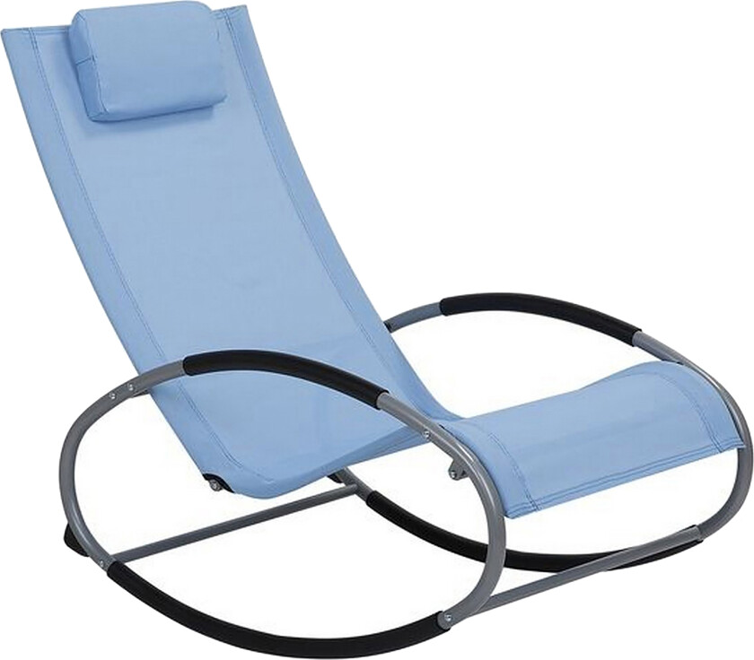 Gynge Solseng Blå Stål Hage Gyngestol med Hodepute
