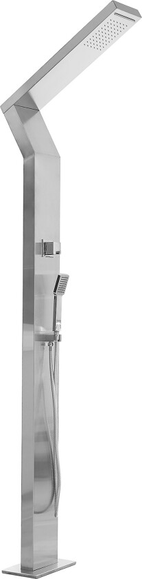 Utedusj med takdusj, regndusj og hånddusj Børstet rustfritt stål