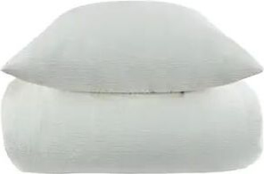 Krepp sengetøy 140x200 cm - Hvit sengesett 100% Bomullskrepp - sengetøy