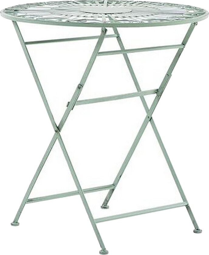 Hagebord Grønn Metall Rund Sammenleggbar Balkong Uteplass Hage Romantisk