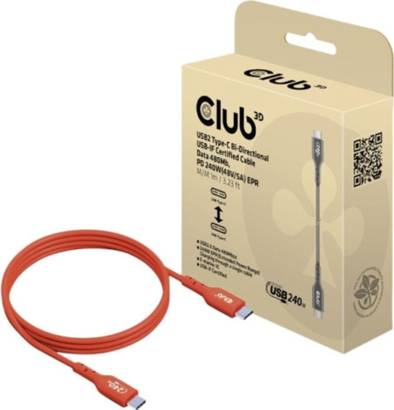 Bilde av - USB-C cable - 24 pin USB-C to 24 pin USB-C - 1 m