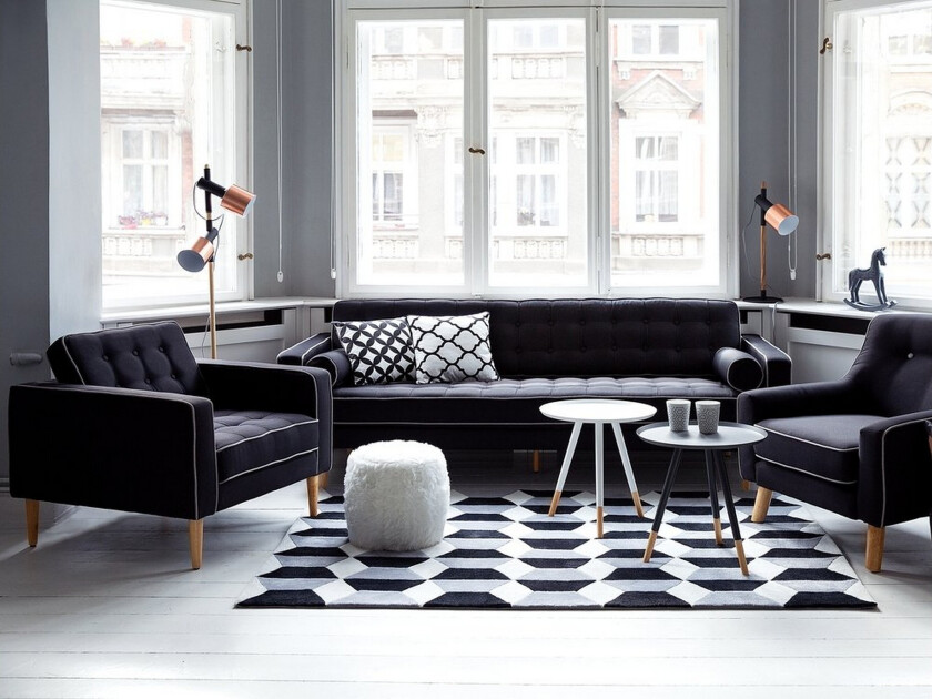 Gulvlampe Svart med kobbermetall 125 cm Justerbare runde spotlights Moderne design