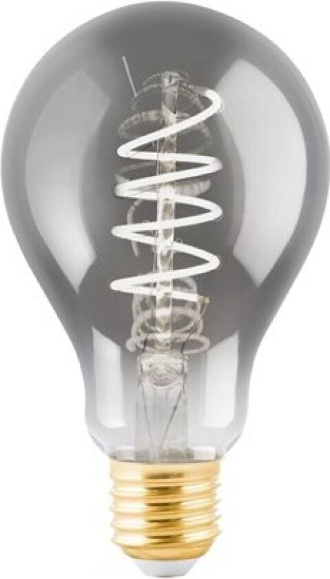 Eglo - LED-filamentlyspære - form: A75 - E27 - 4 W (ekvivalent 11 W) - varmt hvitt lys - 2000 K - svart, gjennomsiktig