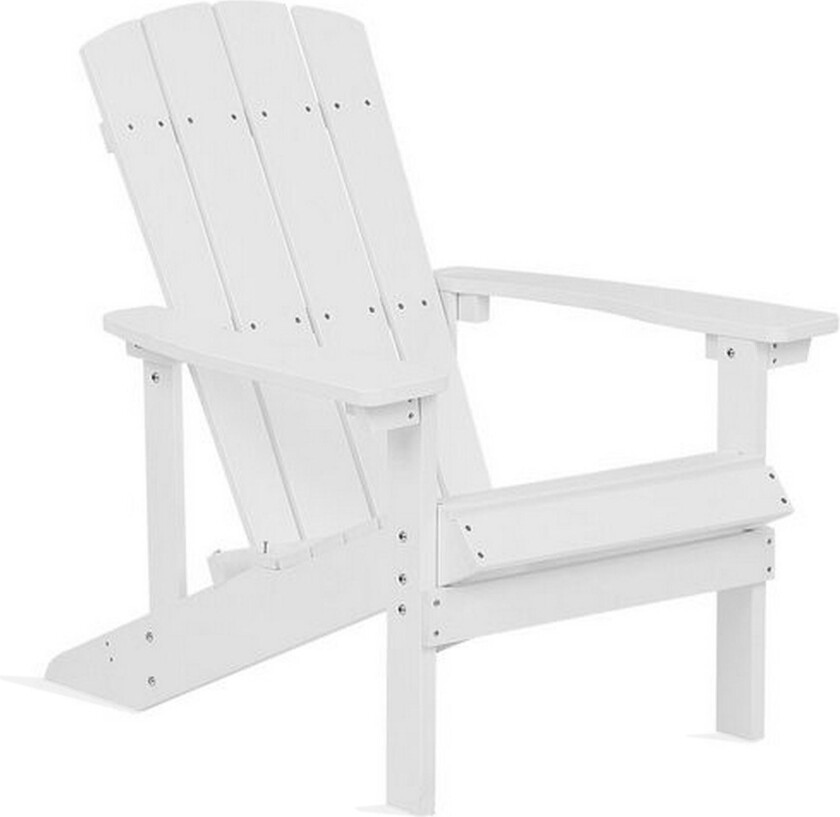 Hagestol Hvit Plasttre Brede Armlener Værbestandig Moderne Stil