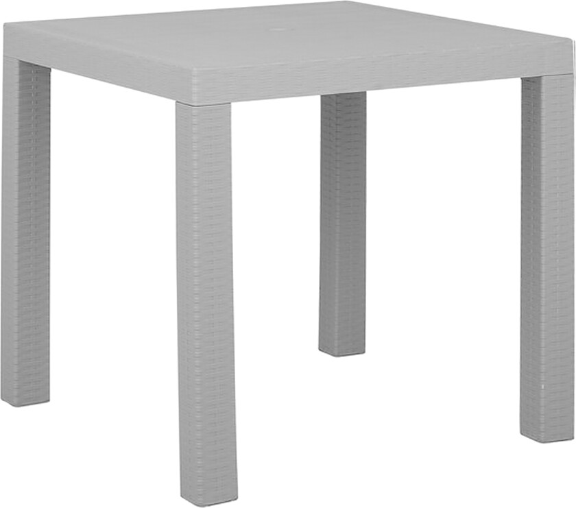 Hagespisebord Lysegrå 80 x 80 cm 4 Seter Kvadratisk Minimalistisk