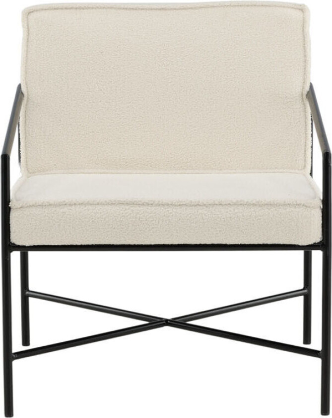 Rakel lenestol teddy stoff offwhite.