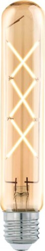 Eglo - LED-filamentlyspære - form: T30 - E27 - 4 W (ekvivalent 32 W) - klasse F - varmt hvitt lys - 2200 K - ravgul