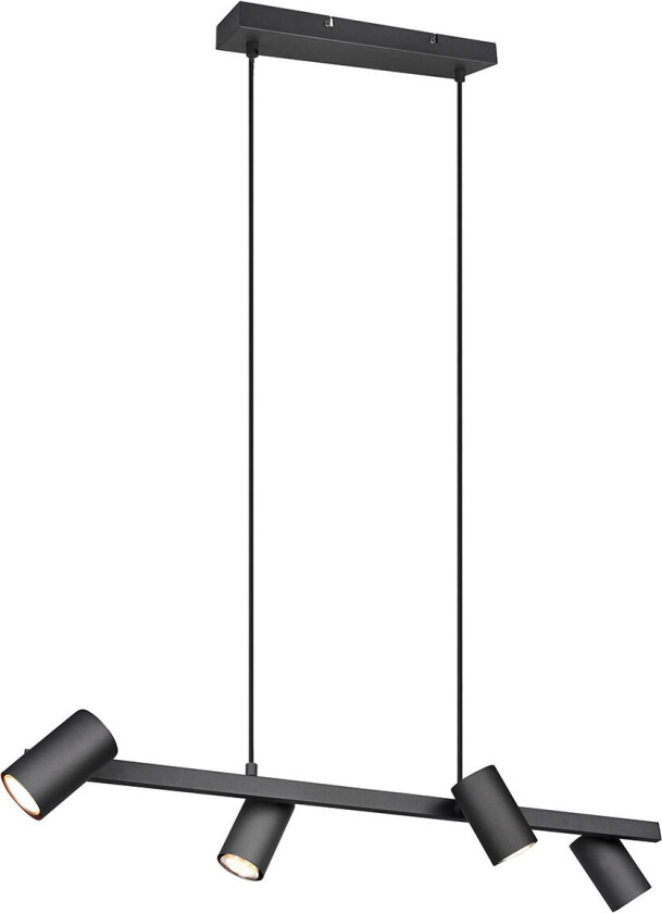 Trio Marley pendel 80 cm, 4-delt, GU10, matt sort