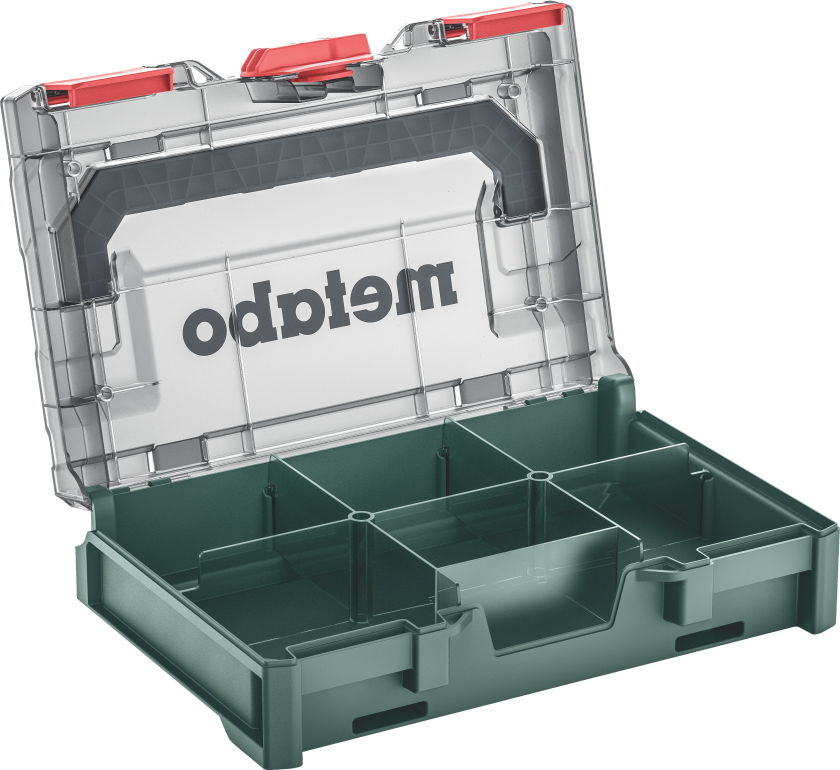 metaBOX 63 XS 626896000 Værktøjskasse ABS Grøn, Transparent (L x B x H) 252 x 167 x 63 mm