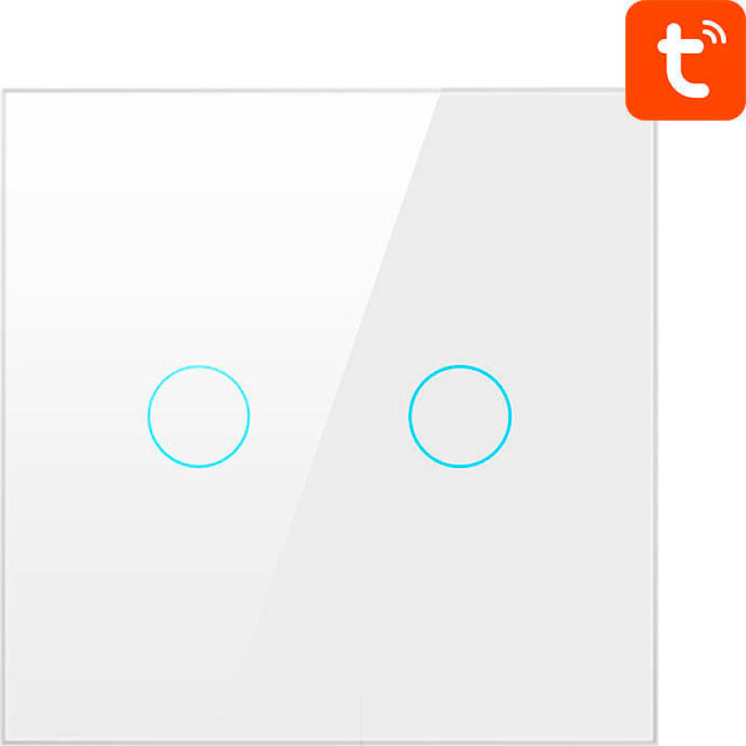 Smart Light Switch ZigBee Avatto ZTS02-EU-W2 2 Way TUYA (white)