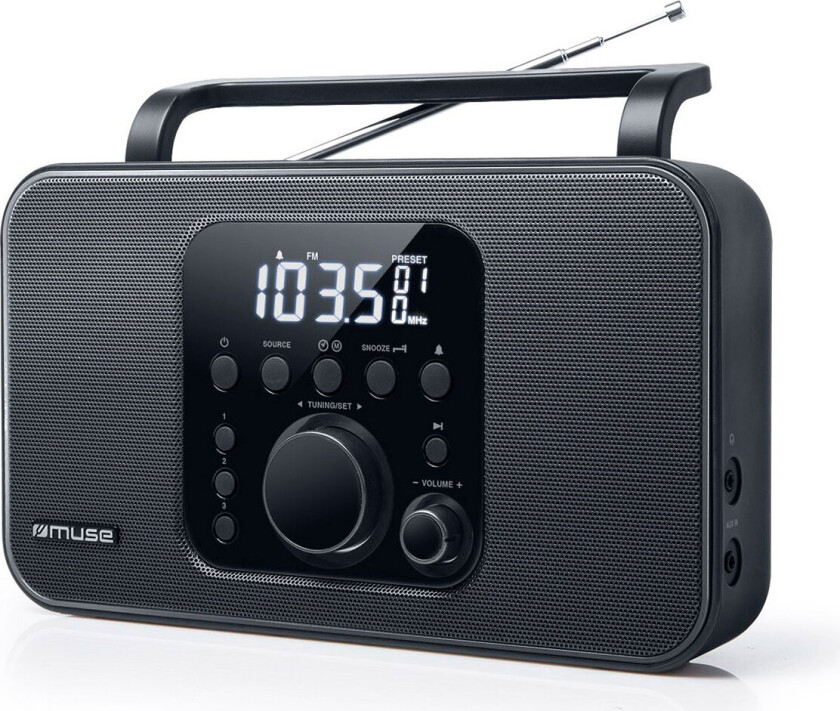 M-091R Alarm function AUX in Black Radio