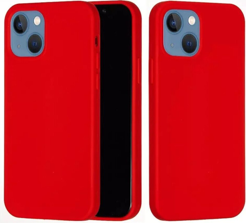 iPhone 15 Silikon Deksel - Rød