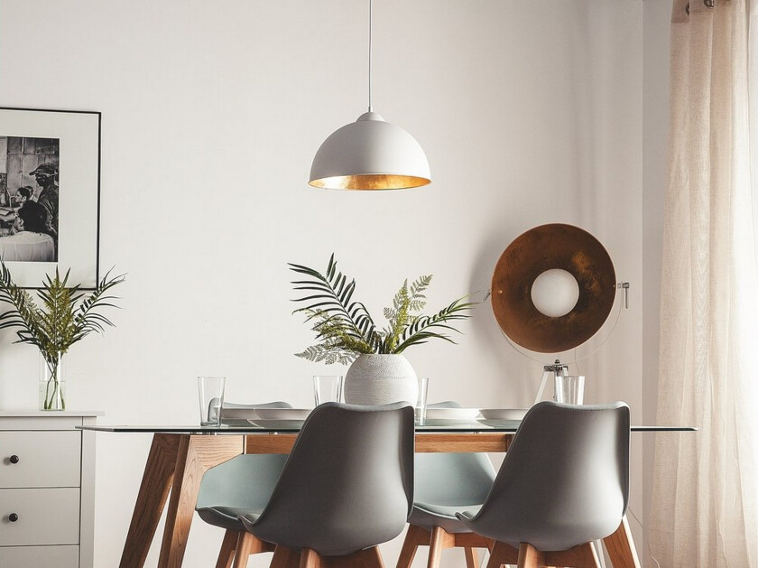 Pendellampe Hvit Gull Metall 1 lys Stemningsfull belysning Industriell stil Moderne Stue Spisestue Soverom