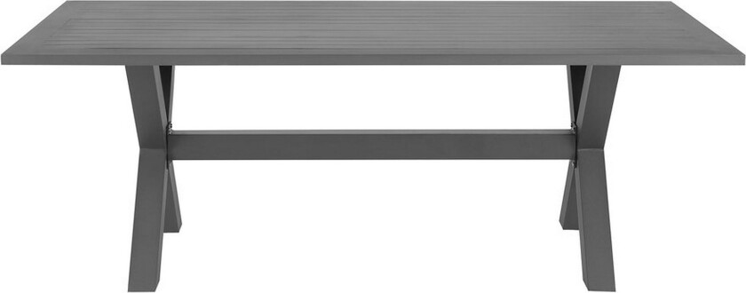 Utendørs Spisebord Grå Aluminium Lamellplate 200 x 105 cm Rektangulær Utendørs Moderne Industriell