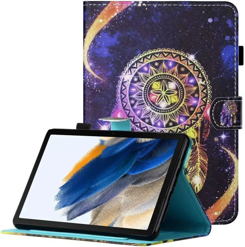 Samsung Galaxy Tab A8 10.5" (2021) Flip Deksel I Kunstskinn med Stativfunksjon Og Kortholder - Drømmefanger