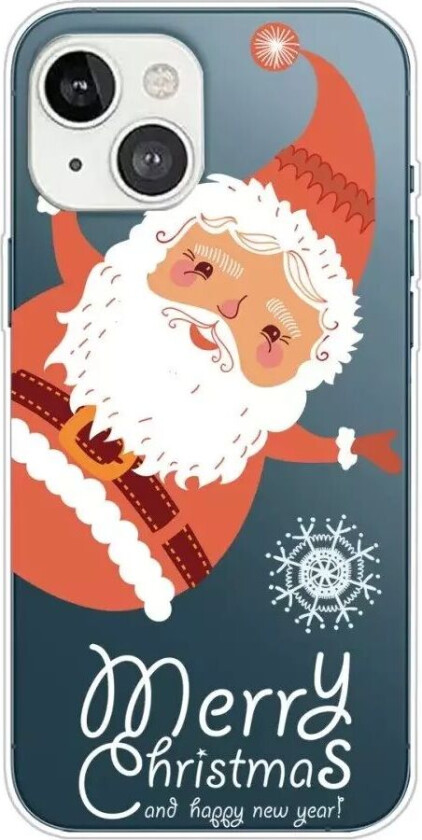 iPhone 14 Fleksibel Plast Jul Deksel - Julenissen