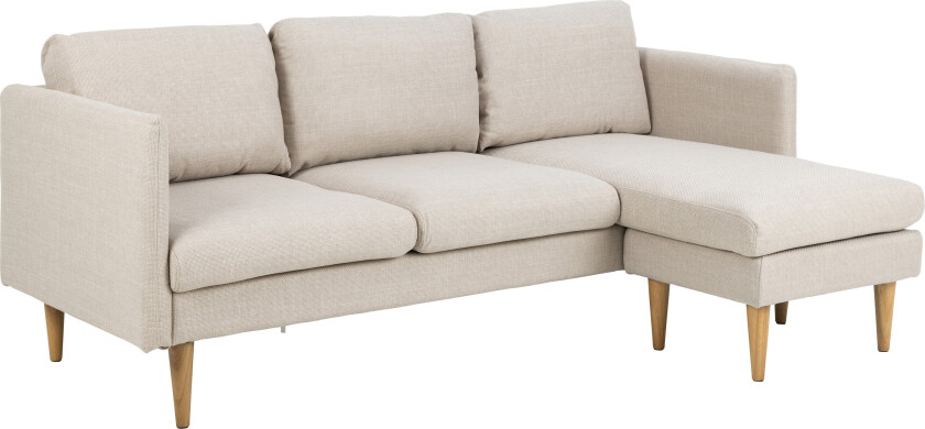 Milly sjeselongsofa høyre eller venstrevent beige.