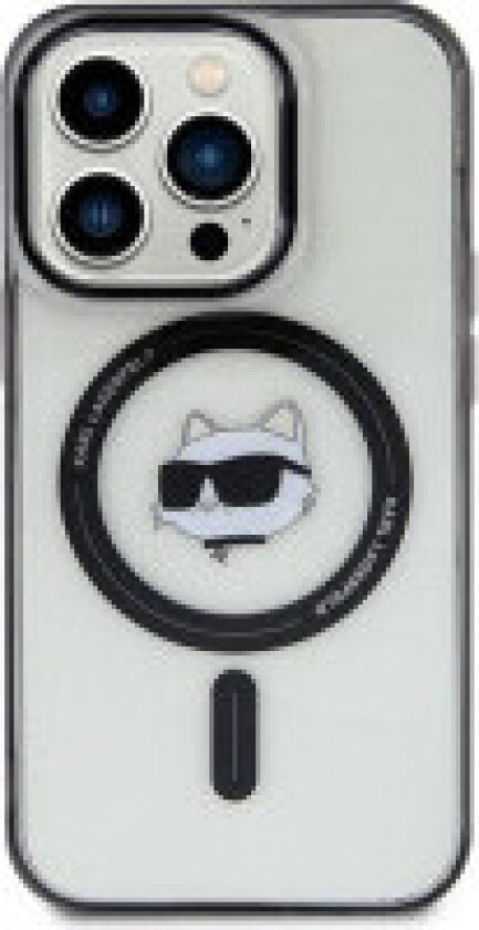 Karl Lagerfeld KLHMP15SHCHNOTK iPhone 15 / 14 / 13 6.1" transparent hardcase IML Choupette`s Head MagSafe