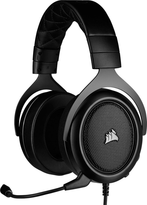 Corsair Gaming HS50 PRO STEREO - Hodesett - full størrelse - kablet - 3,5 mm jakk - karbon
