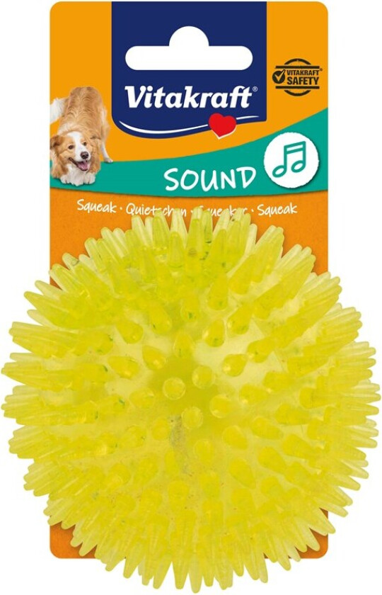 Dog toy hedgehog ball with sound ø10 cm assorted colours