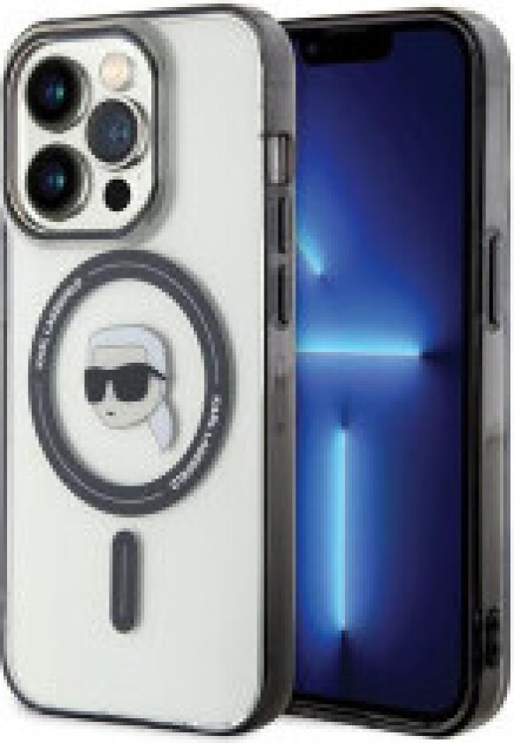 Karl Lagerfeld case for iPhone 15 Pro Max 6,7" KLHMP15XHKHNOTK transparentny hardcase IML Karl`s Head MagSafe